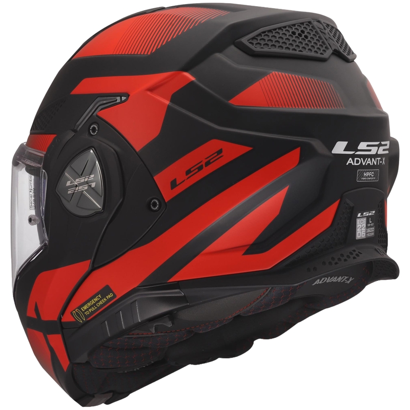 Casque de moto modulable LS2 FF901 Advant X Nova noir mat-rouge