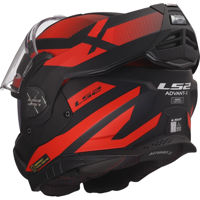 Casque de moto modulable LS2 FF901 Advant X Nova noir mat-rouge