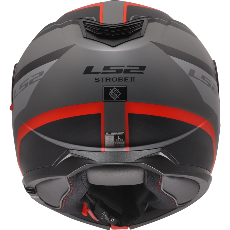 Casque modulable LS2 FF908 Strobe II Monza noir mat-gris-rouge
