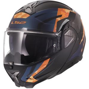 Casque de moto modulable LS2 FF910 Advant II Glide noir mat-orange