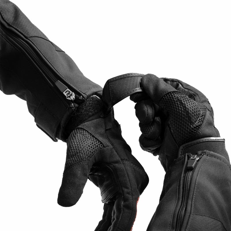 Gants de moto pour femmes Rebelhorn Core noir et rouge