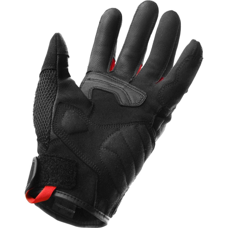 Gants de moto Rebelhorn Core noirs et rouges