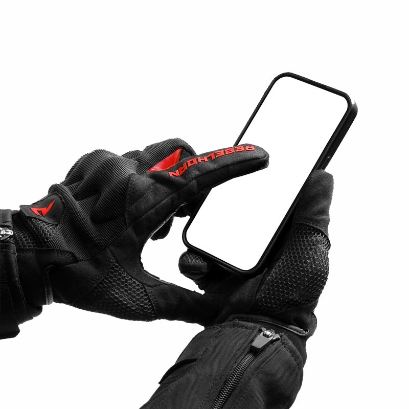 Gants de moto Rebelhorn Core noirs et rouges