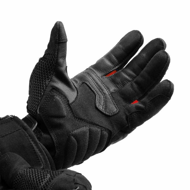 Gants de moto Rebelhorn Core noirs et rouges
