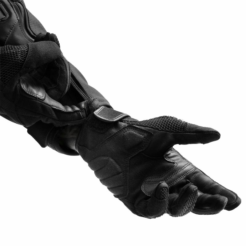 Gants de moto Rebelhorn Core noir-gris-jaune fluo