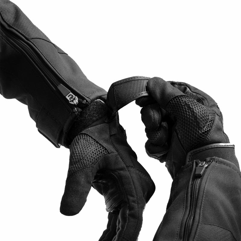 Gants de moto Rebelhorn Core noir-gris-jaune fluo