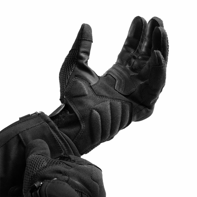 Gants de moto Rebelhorn Core noir-gris-jaune fluo