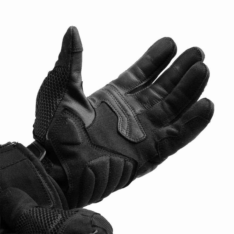 Gants de moto Rebelhorn Core noir-gris-jaune fluo