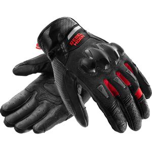 Gants de moto Rebelhorn Defender noirs et rouges