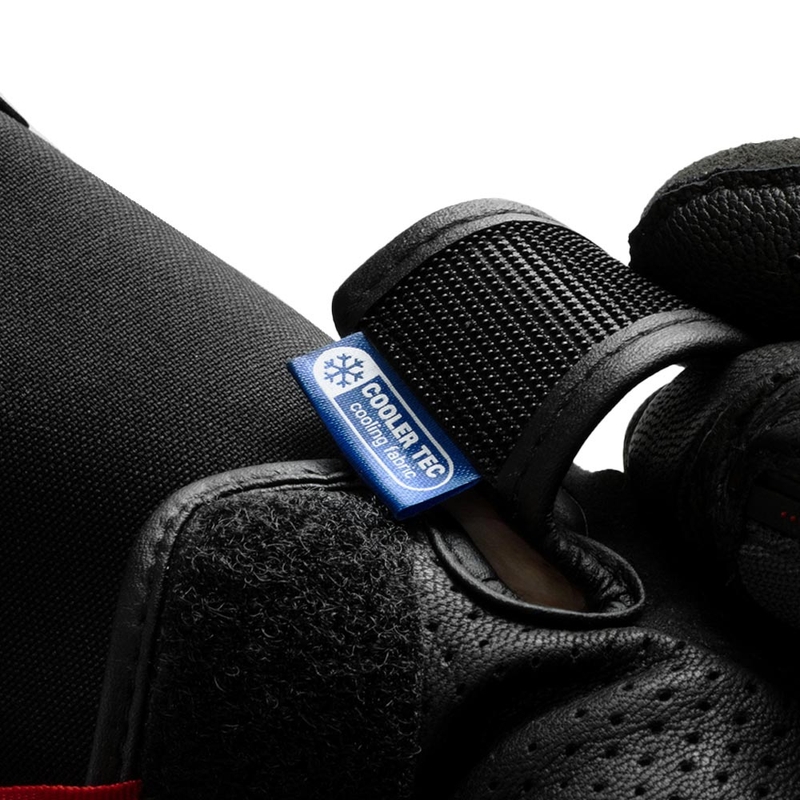 Gants de moto Rebelhorn Defender noirs et rouges