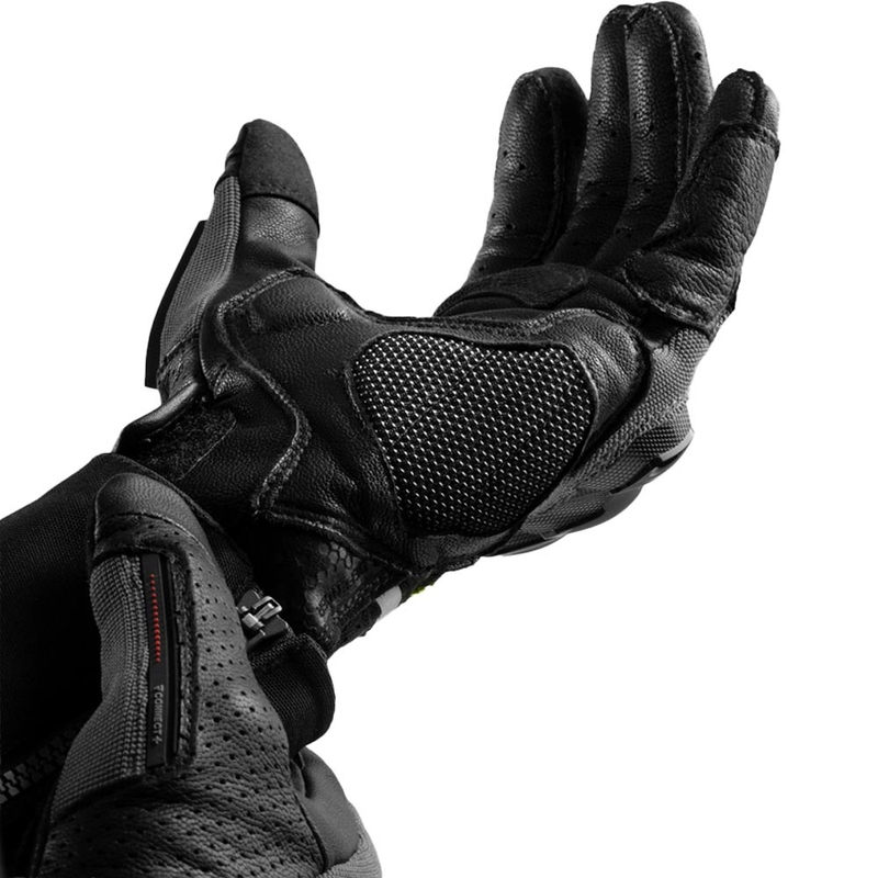 Gants de moto Rebelhorn Defender noir-gris-jaune fluo