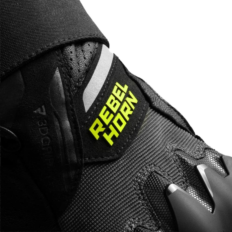 Gants de moto Rebelhorn Defender noir-gris-jaune fluo