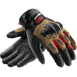 Gants de moto Rebelhorn Defender sable noir rouge