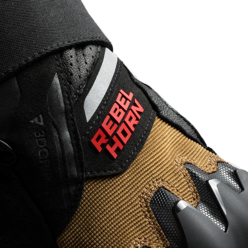 Gants de moto Rebelhorn Defender sable noir rouge