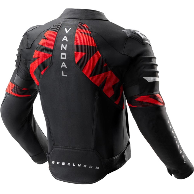 Blouson de moto Rebelhorn Vandal 2 noir et rouge