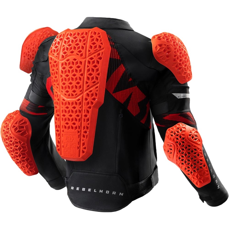 Blouson de moto Rebelhorn Vandal 2 noir et rouge