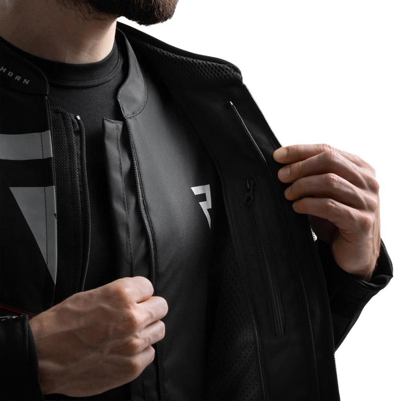 Blouson de moto Rebelhorn Vandal 2 noir et rouge