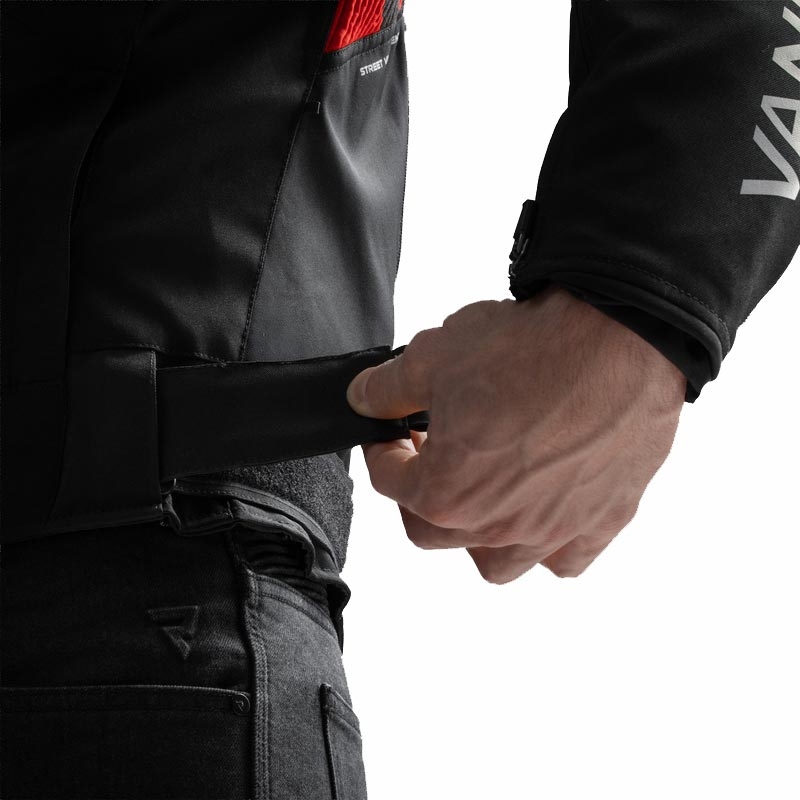 Blouson de moto Rebelhorn Vandal 2 noir et rouge