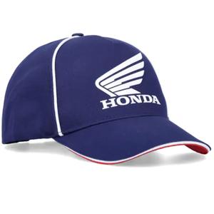 Casquette de baseball Honda Racing blanche à aile bleue