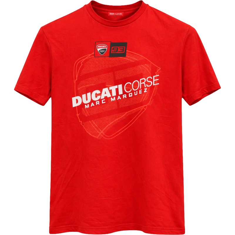 T-shirt Ducati Corse Marc Marquez Big Helmet 93 rouge