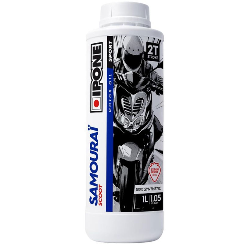 Huile essence Ipone Samourai Scoot Run 2T 1 l fraise