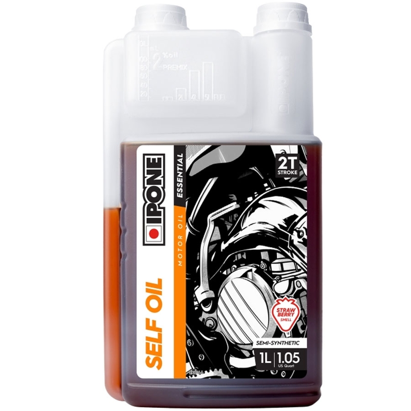 Huile de pétrole Ipone Self Oil 2T avec distributeur 1 l fraise
