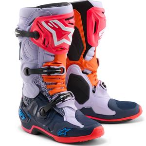 Bottes de motocross Alpinestars TECH 10 Limited Edition Records, couleur noire