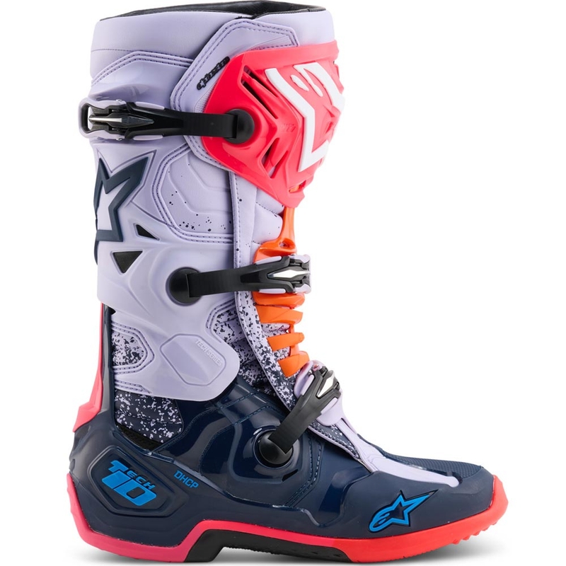 Bottes de motocross Alpinestars TECH 10 Limited Edition Records, couleur noire