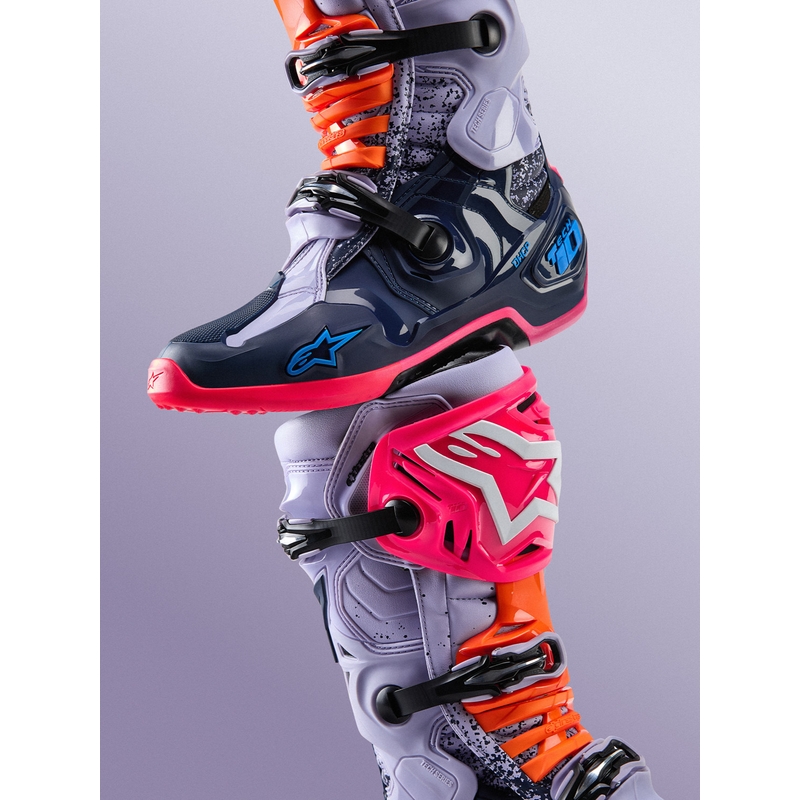 Bottes de motocross Alpinestars TECH 10 Limited Edition Records, couleur noire