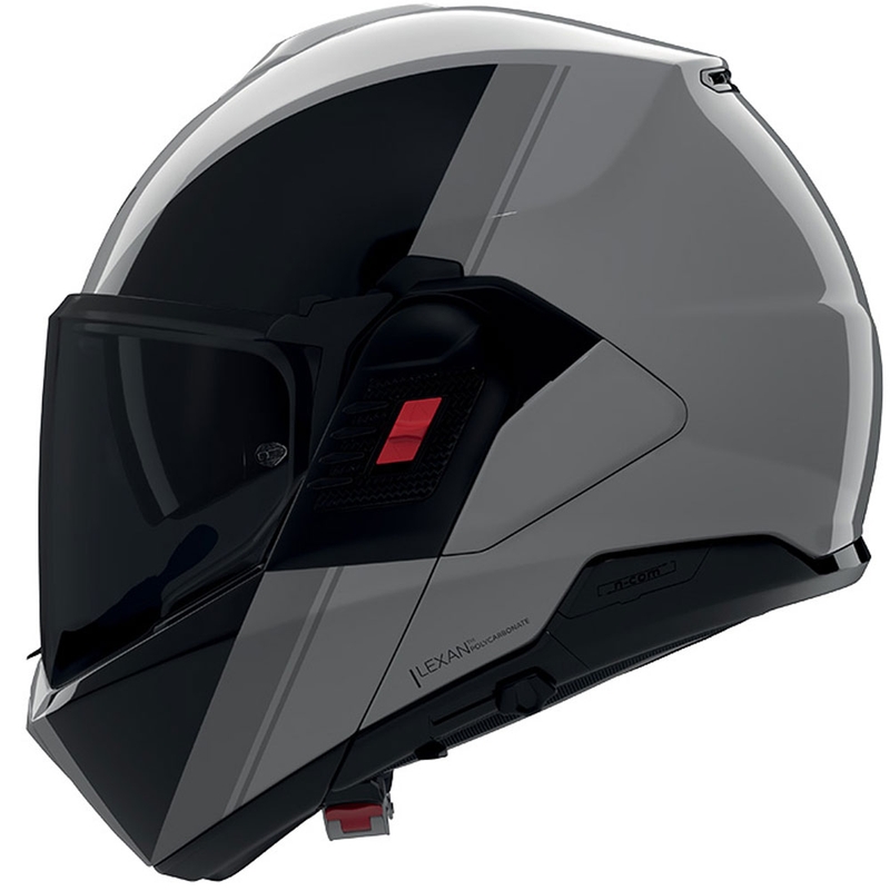 Casque de moto modulable Nolan N120-1 Verniciatura Speciale 355 gris-noir brillant