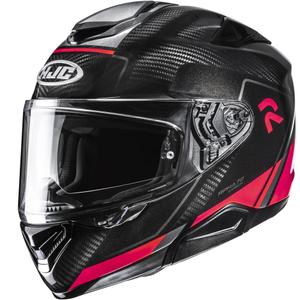 Casque intégral moto HJC RPHA 72 Carbon Fynex MC1 Noir-Rouge