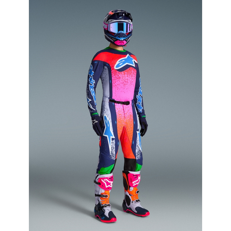 Maillot de motocross Alpinestars Supertech Limited Edition Records - Gris