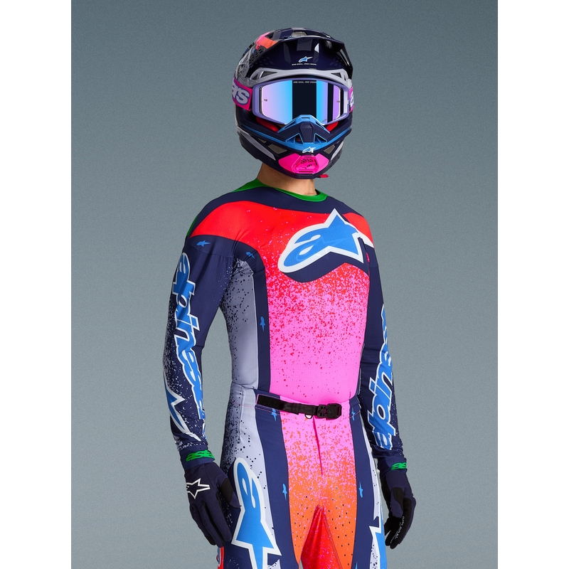 Maillot de motocross Alpinestars Supertech Limited Edition Records - Gris