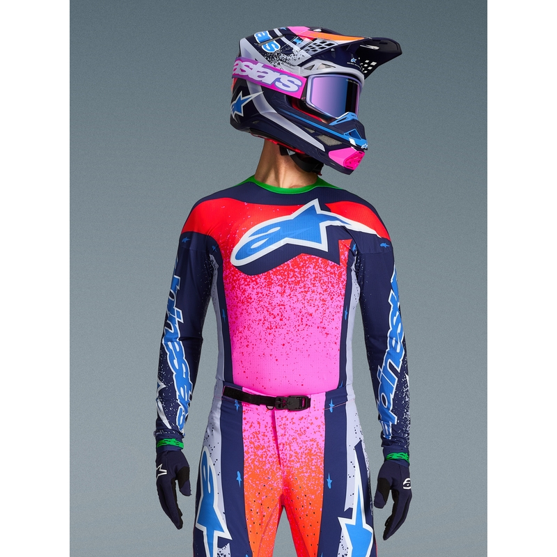Maillot de motocross Alpinestars Supertech Limited Edition Records - Gris