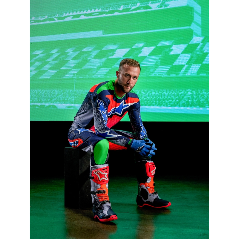 Maillot de motocross Alpinestars Supertech Limited Edition Records - Gris