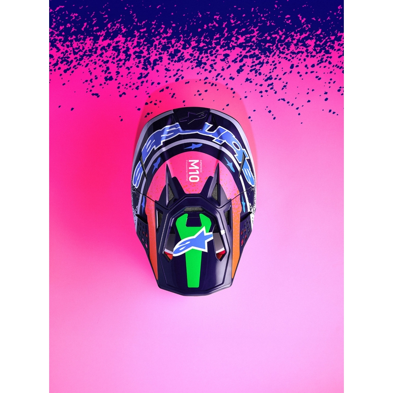 Casque de motocross Alpinestars Supertech S-M10 Limited Edition Records Gris