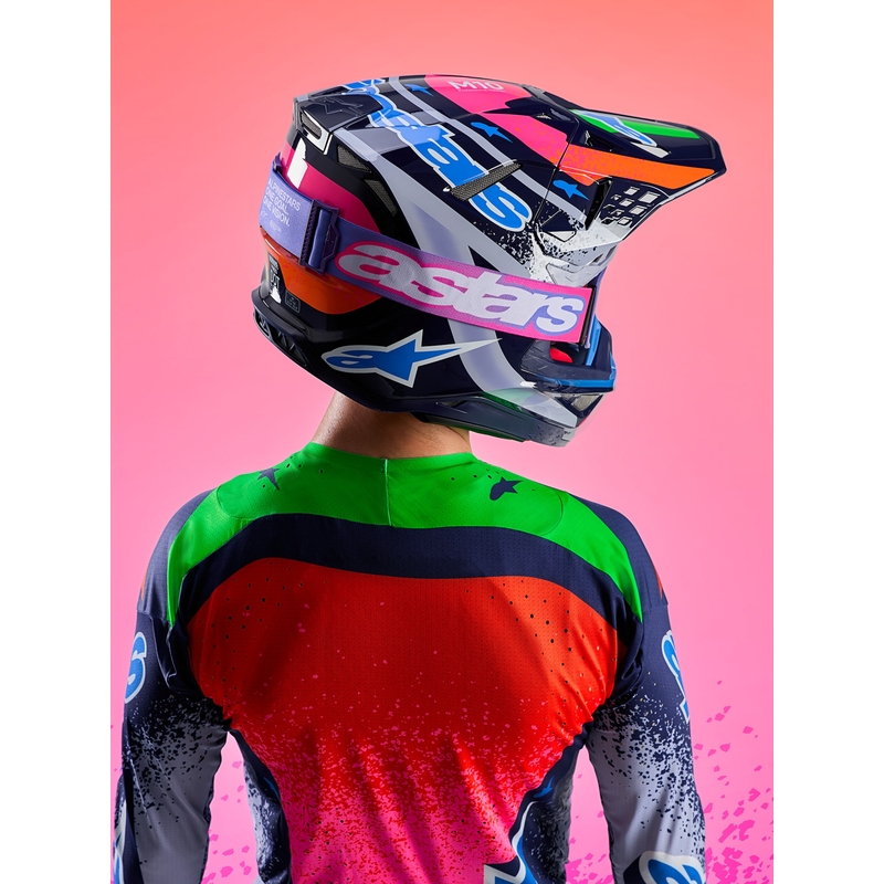 Casque de motocross Alpinestars Supertech S-M10 Limited Edition Records Gris