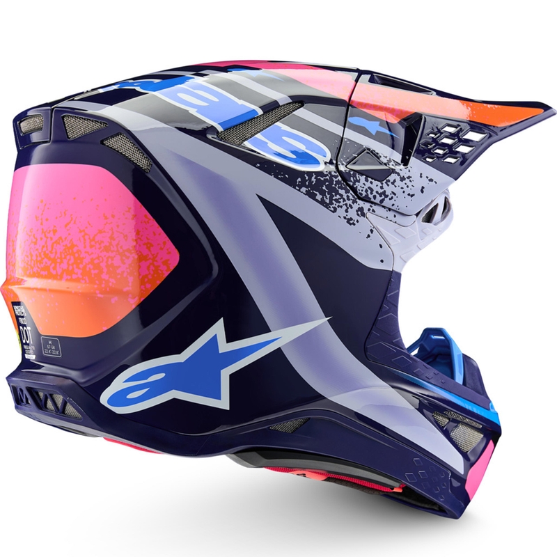 Casque de motocross Alpinestars Supertech S-M10 Limited Edition Records Gris