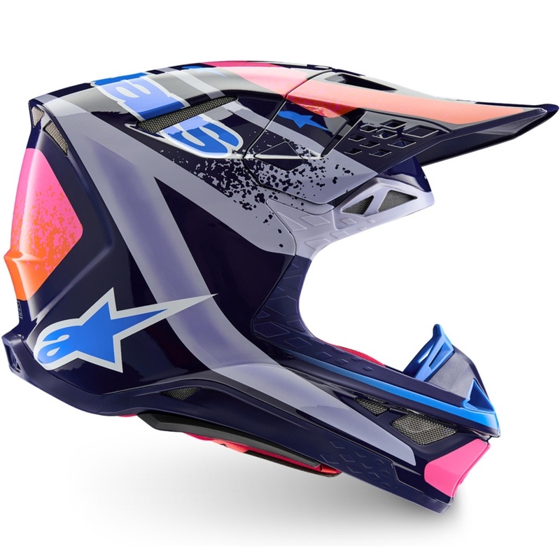 Casque de motocross Alpinestars Supertech S-M10 Limited Edition Records Gris