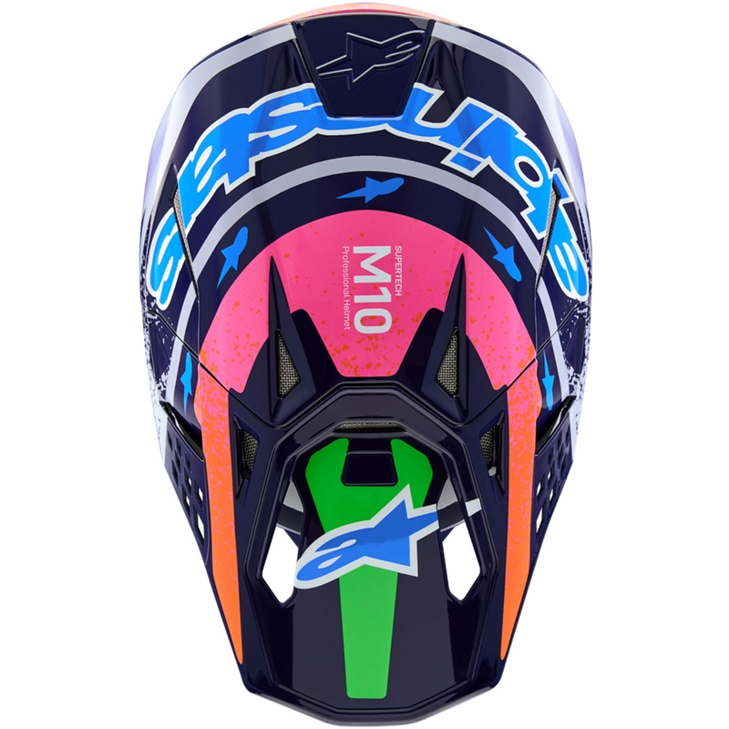Casque de motocross Alpinestars Supertech S-M10 Limited Edition Records Gris