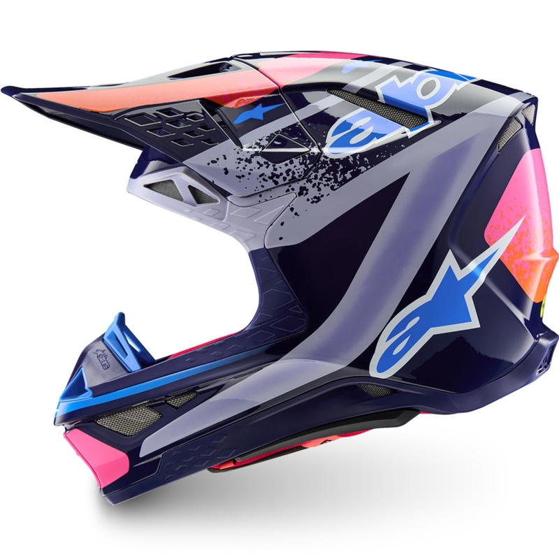 Casque de motocross Alpinestars Supertech S-M10 Limited Edition Records Gris