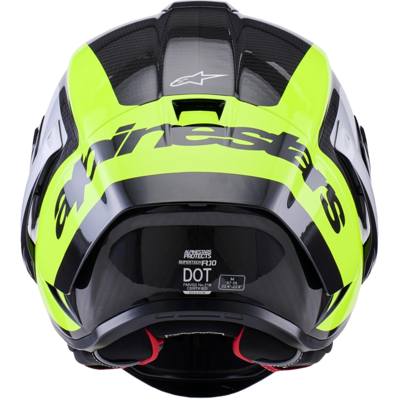Casque intégral de moto Alpinestars Supertech R10 Arius noir-jaune fluo-blanc
