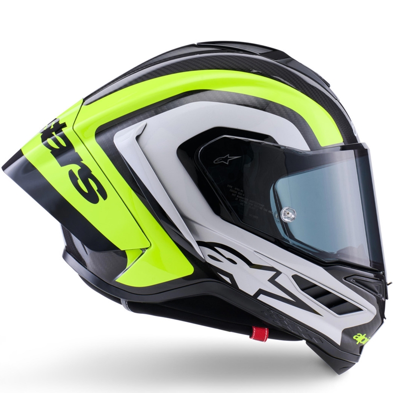 Casque intégral de moto Alpinestars Supertech R10 Arius noir-jaune fluo-blanc