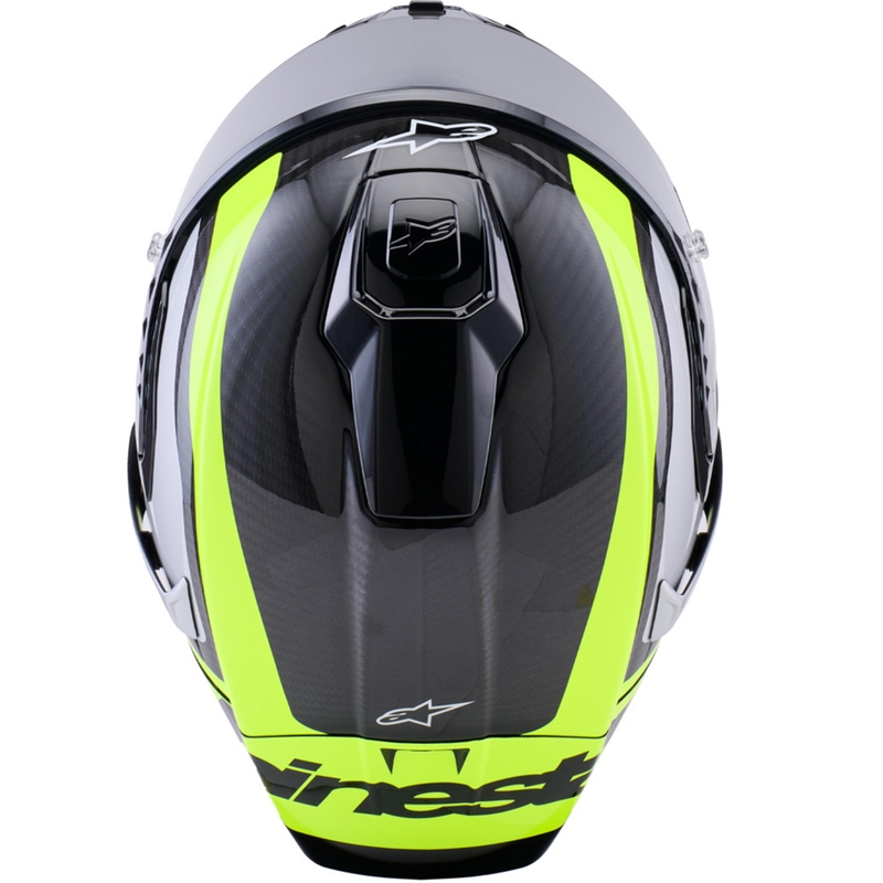 Casque intégral de moto Alpinestars Supertech R10 Arius noir-jaune fluo-blanc