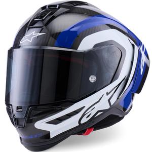 Casque intégral de moto Alpinestars Supertech R10 Arius noir-bleu-blanc