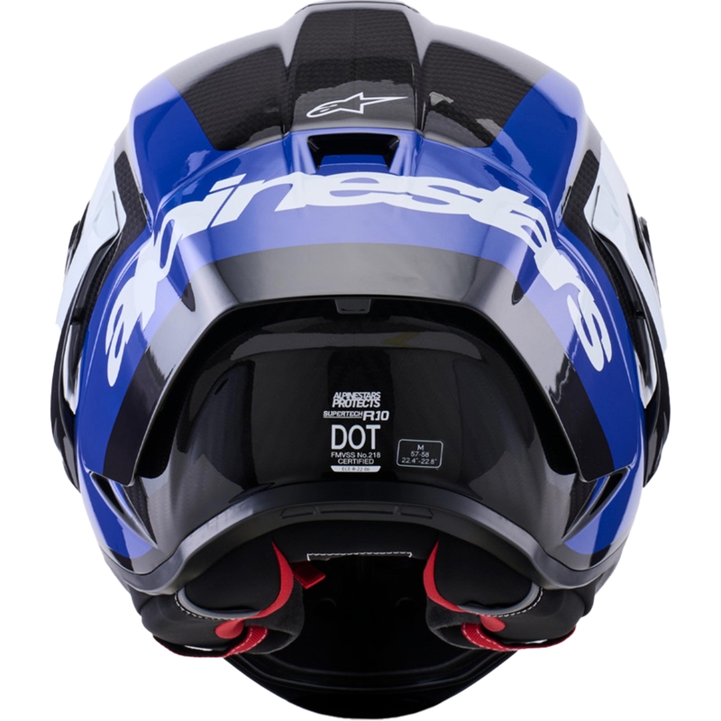 Casque intégral de moto Alpinestars Supertech R10 Arius noir-bleu-blanc