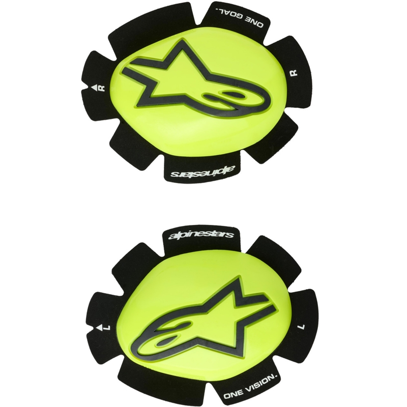 Sliders Alpinestars GP Plus 2 pièces jaune fluo-noir