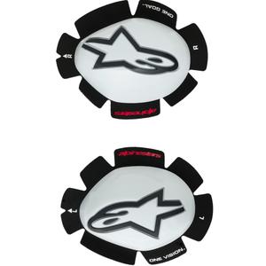 Sliders de genoux Alpinestars GP Tech blancs et noirs