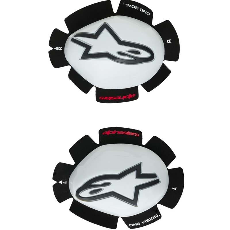 Sliders de genoux Alpinestars GP Tech blancs et noirs