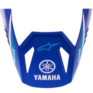 Casque de moto Alpinestars S-M3 collection Yamaha, visière bleue et blanche